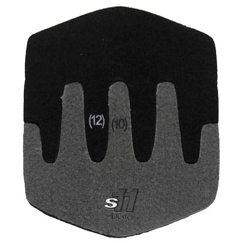 Dexter S11 Saw Tooth SST Slide Sole Features and Benefits</strong></div> <ul> <li>This sole is a saw-tooth combination of an S10: Grey Felt &amp; S12: Black Ice</li> <li>Reversible (Flip around to use either the S10 at the toe or use the S12 at the toe)</li> <li>One size:&nbsp;Trim to fit (Oversize option not available)</li> <li>Can be trimmed to fit all men’s and women’s sizes</li> </ul>