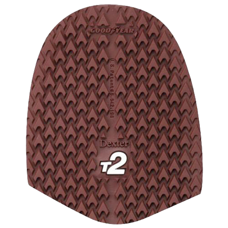 Dexter T2+ Hyperflex-Zone Traction Sole Individually packaged. All heels must be trimmed to fit. Small: Womens 5-12 Large: Mens 9.5-15 Maximum Traction for Slick Approaches Compatible with all Dexter SST 5 and higher shoes.