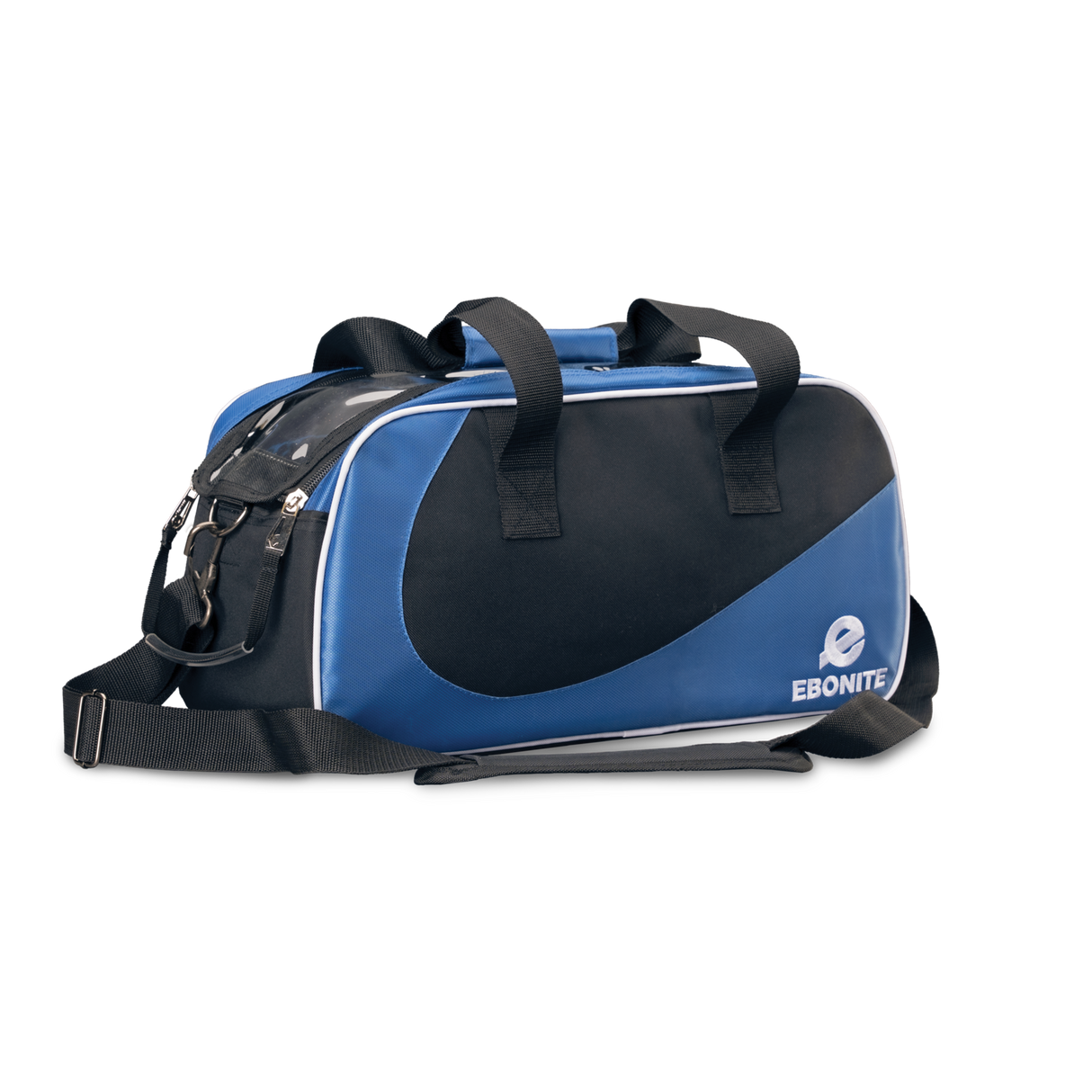 ebonite double bowling ball bag tote blue