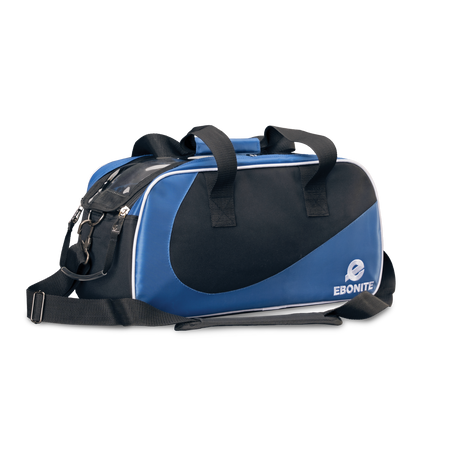 ebonite double bowling ball bag tote blue