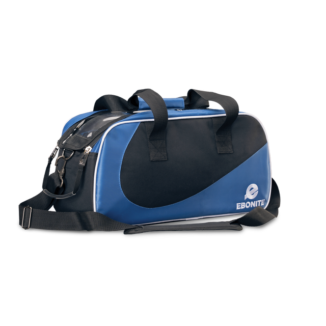 ebonite double bowling ball bag tote blue