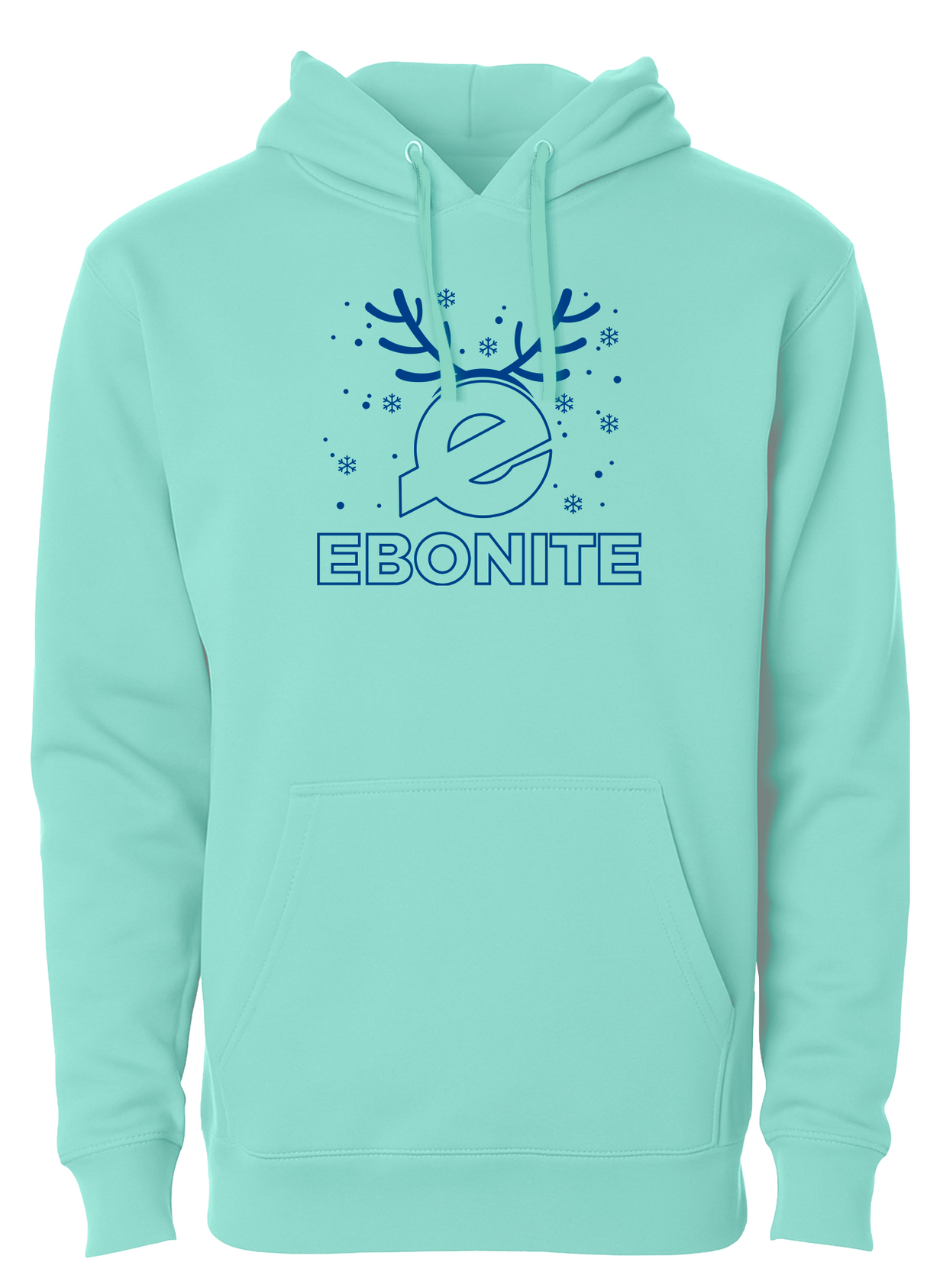 Ebonite Blue Christmas Bowling Hoodie