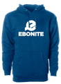 Keep warm in this stylish - Ebonite - design hooded sweatshirt. #Ebonite #BowlToWin 60/40 cotton/polyester blend material Standard Fit - Men's Sizing Jersey lined hood Split-stitched double-needle sewing on all seams Twill neck tape 1x1 ribbing at cuffs & waistband Metal eyelets Front pouch pocket Midweight Hoodie/Hooded Sweatshirt