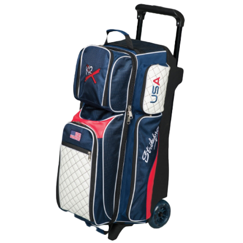 KR Strikeforce Royal Flush USA Triple Roller Bowling Bag