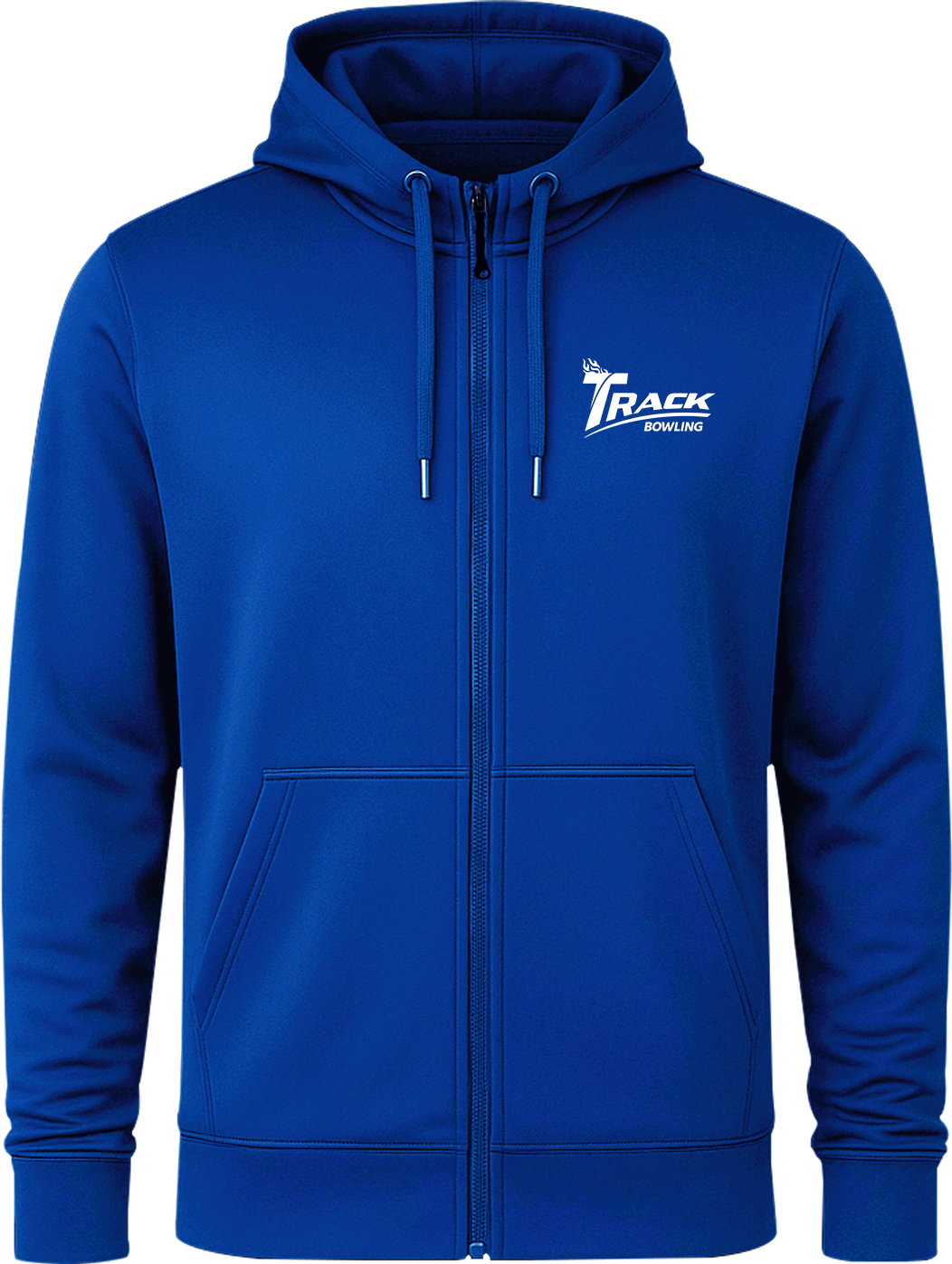 Track White Full Zip Hoodie