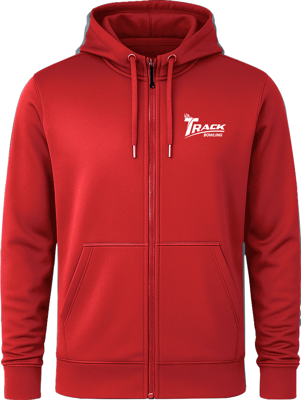 Track White Full Zip Hoodie