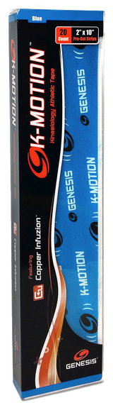 Genesis K-Motion Tape Precut Blue (20/pk)