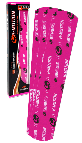 Copy of Copy of Genesis K-Motion Tape Precut Hot Pink (20/pk)