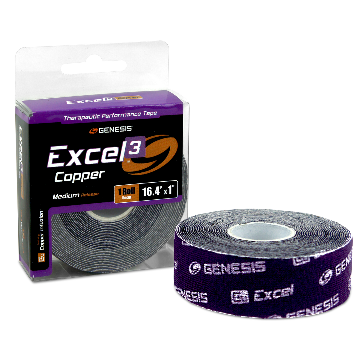 Genesis Excel Copper 3 Performance Tape Purple Roll