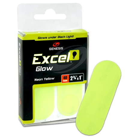 Genesis Excel Glow Neon Yellow Black Light Performance Tape (10ct)