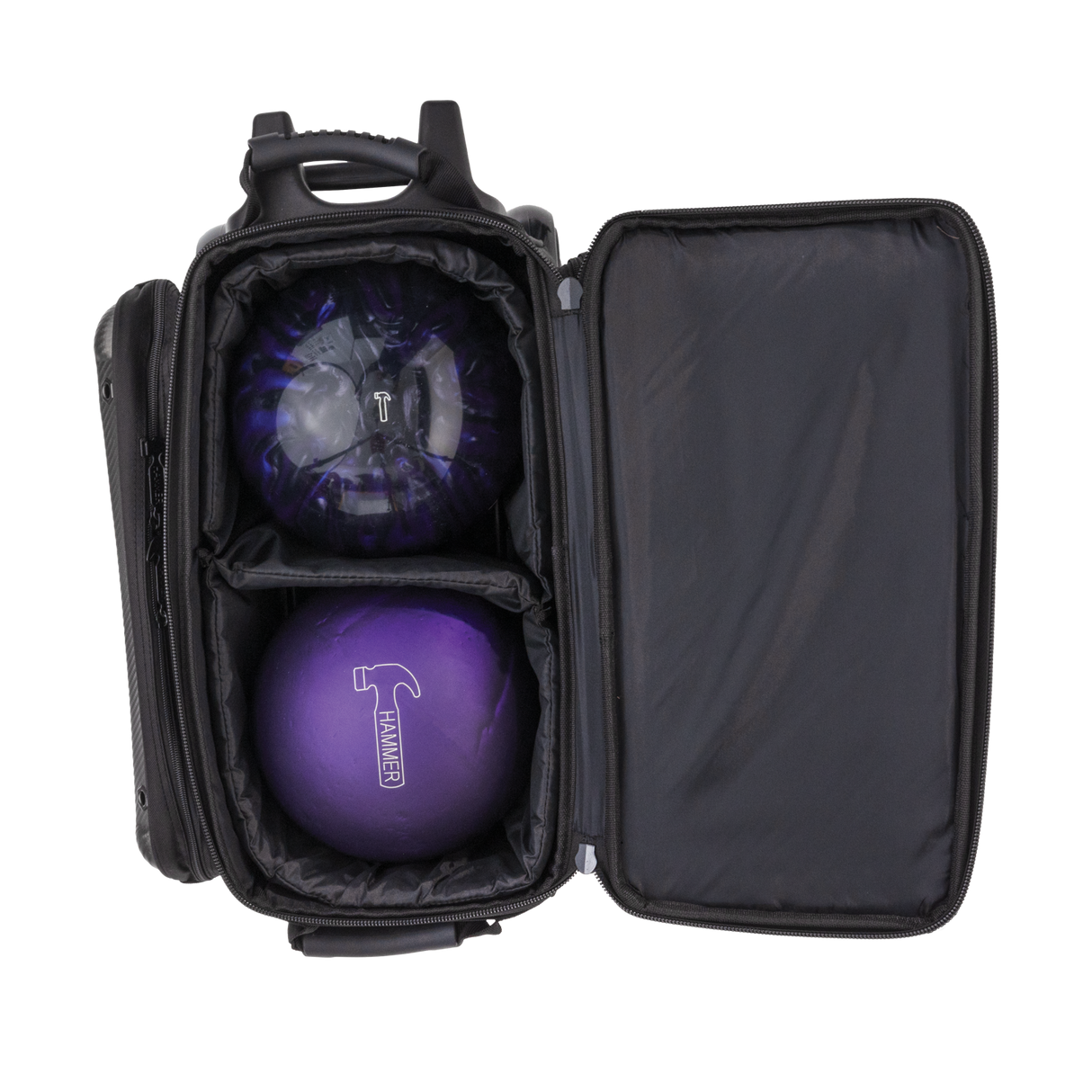 Hammer Carbon Shield 2 Ball Double Roller Bowling Bag suitcase league tournament play sale discount coupon online pba tour