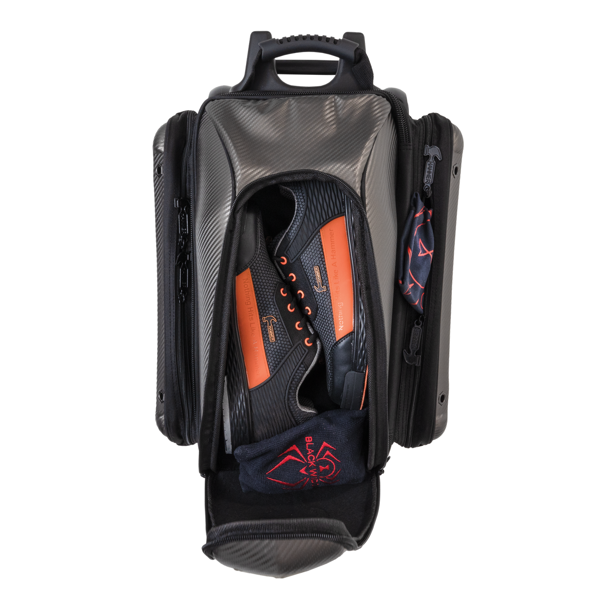 Hammer Carbon Shield 2 Ball Double Roller Bowling Bag suitcase league tournament play sale discount coupon online pba tour