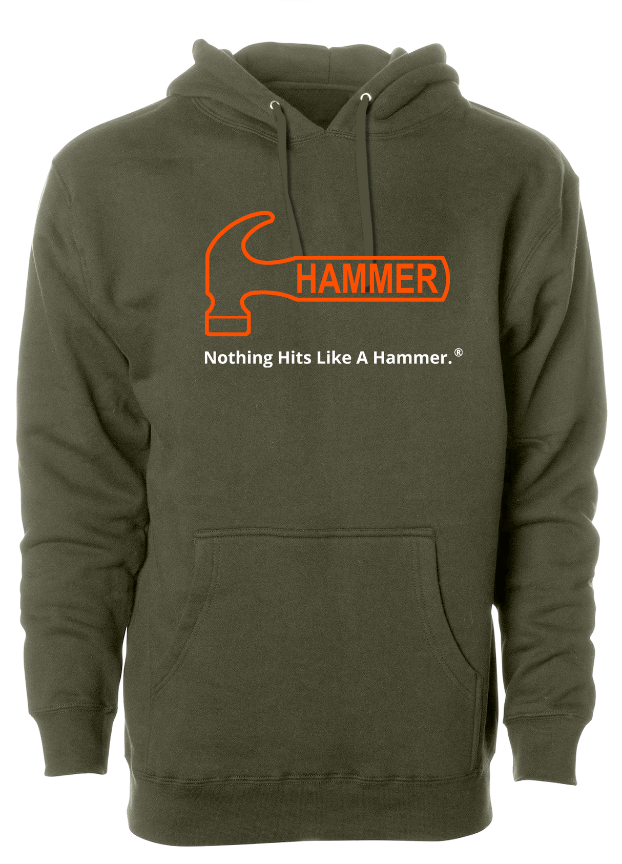 Hammer Bowling Orange Tagline Hoodie