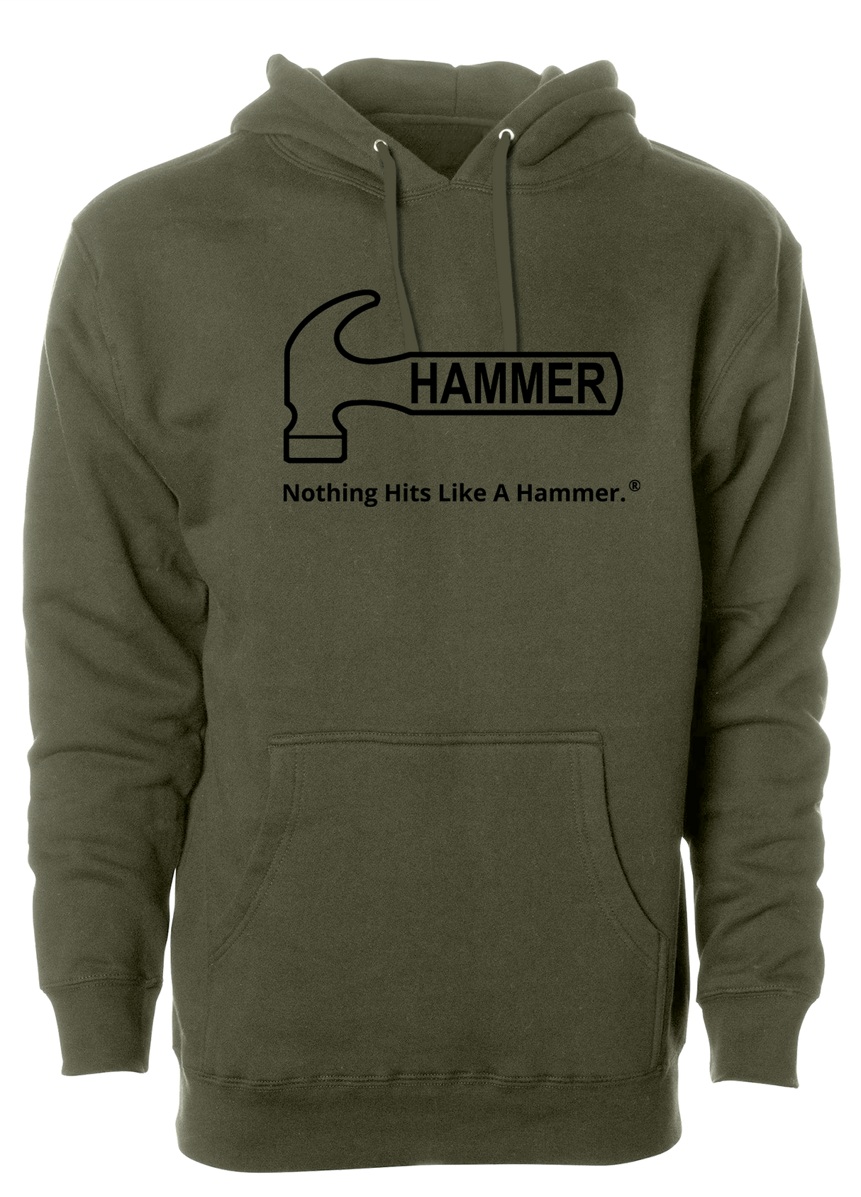 Hammer Bowling Black Tagline Hoodie