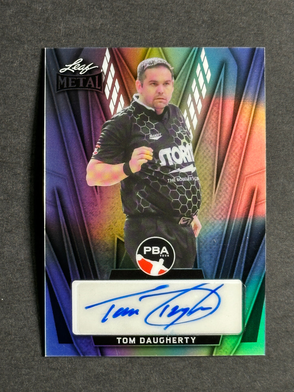 2024 Leaf Metal PBA Trading Card Auto Tom Daugherty /49