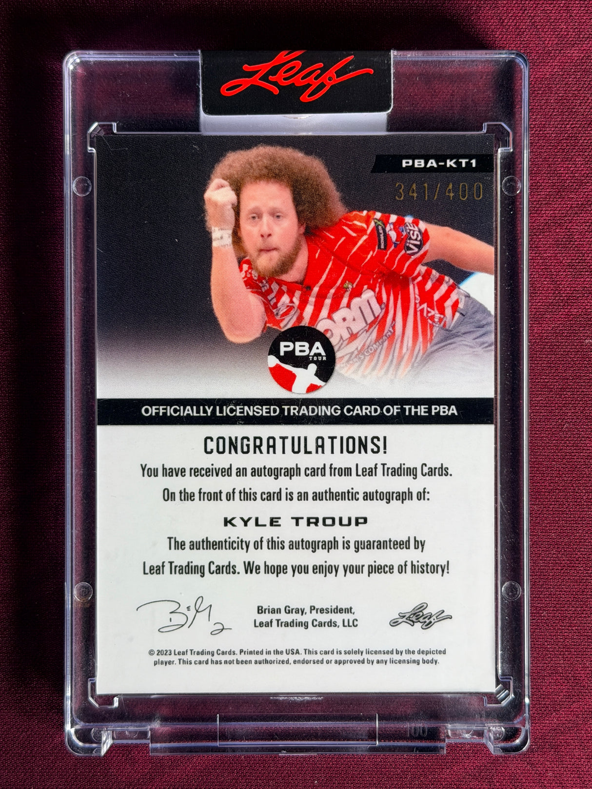 2023 Leaf Kyle Troup Limited Edition Auto 341/400