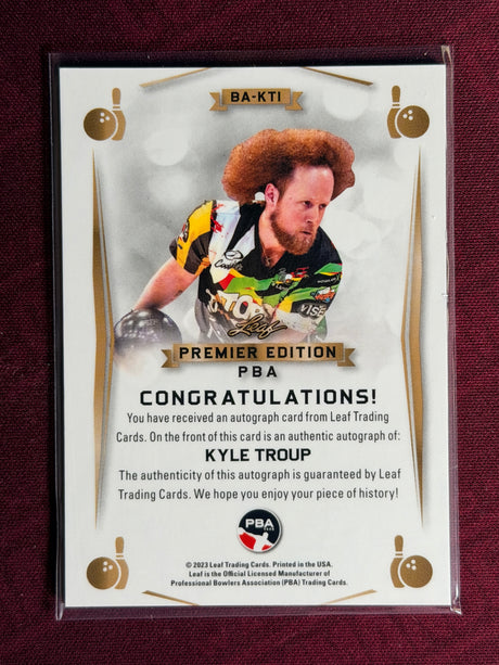 2023 Leaf PBA Trading Card Kyle Troup Auto