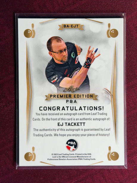 2023 Leaf PBA Trading Card EJ Tackett On Card Auto