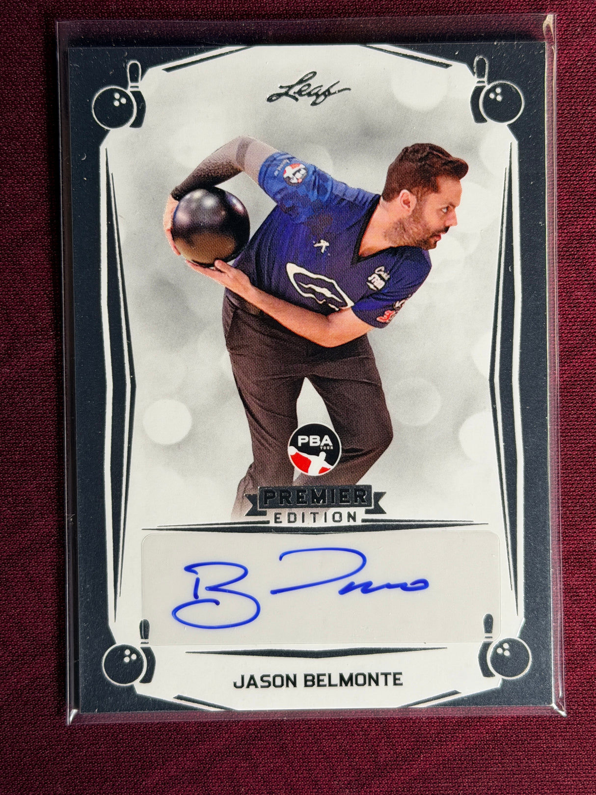 2023 Leaf PBA Trading Card Jason Belmonte On Card Auto