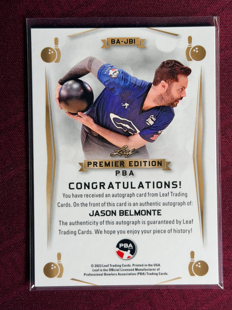 2023 Leaf PBA Trading Card Jason Belmonte On Card Auto