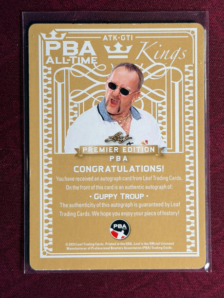 2023 Leaf PBA Trading Card Guppy Troup All Time Kings Printing Plate 1 of 1