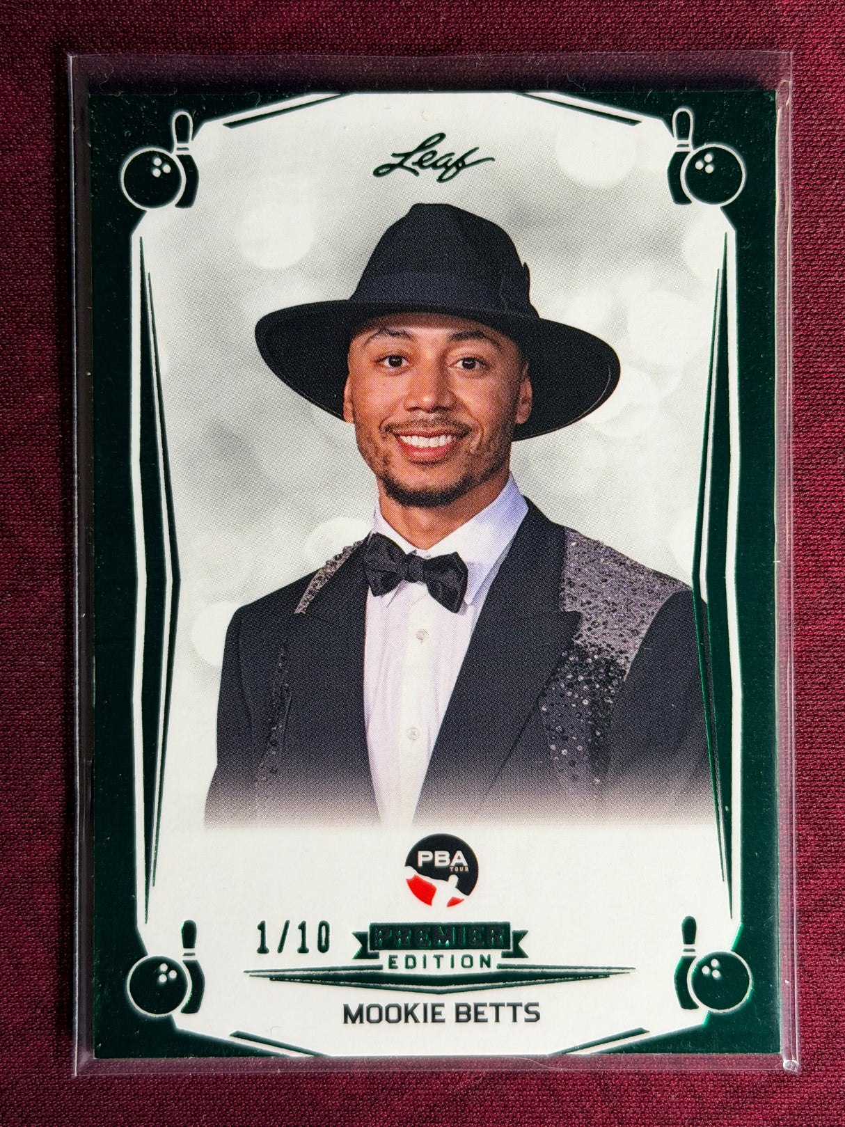 2023 Leaf PBA Trading Card Mookie Betts Emerald /10