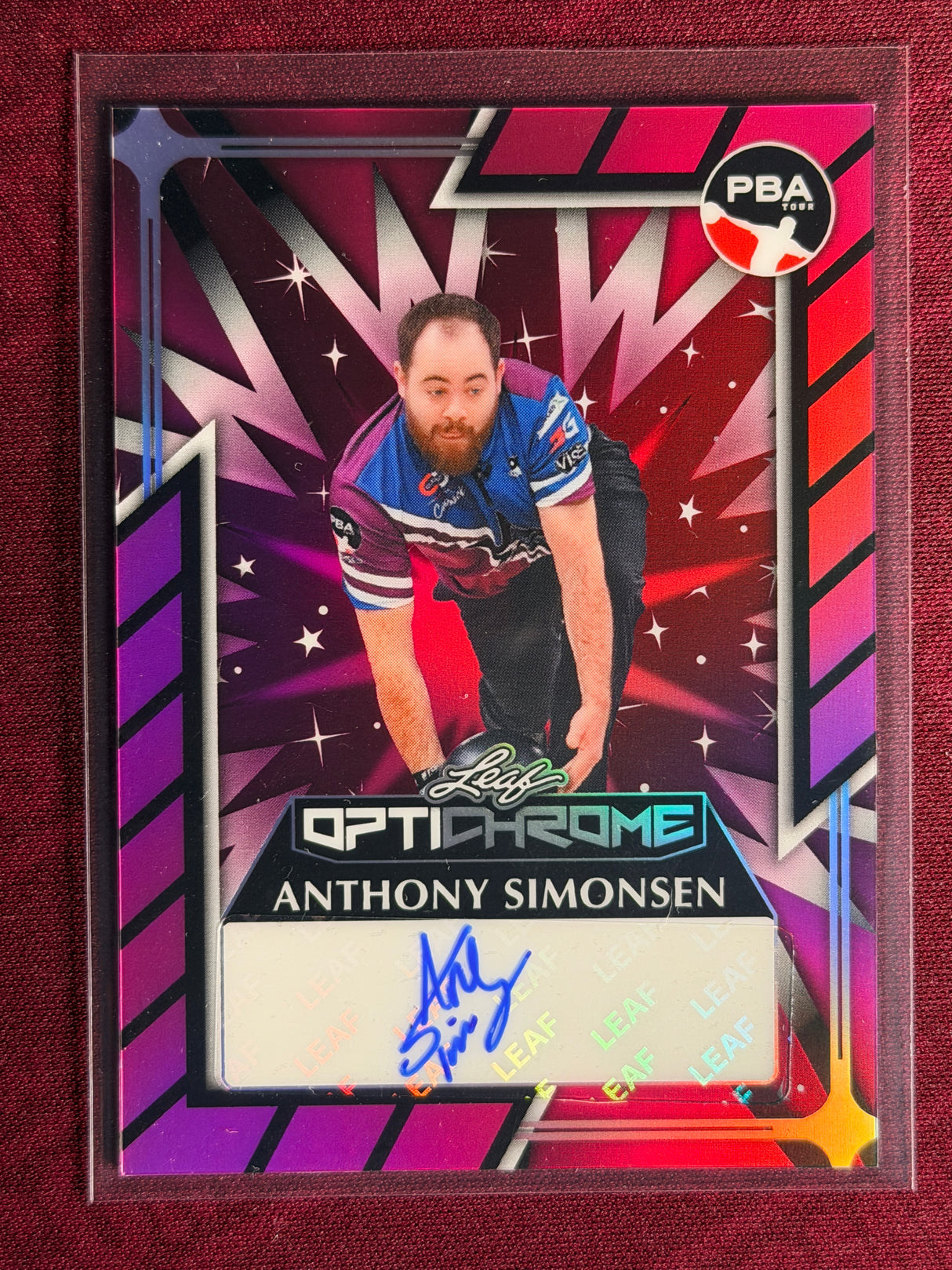 2025 Leaf Eclectic PBA Anthony Simonsen Optichrome Auto /7