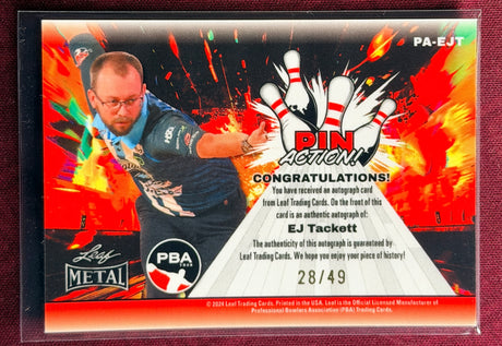 2024 Leaf Metal PBA EJ Tackett Pin Action Auto 28/49