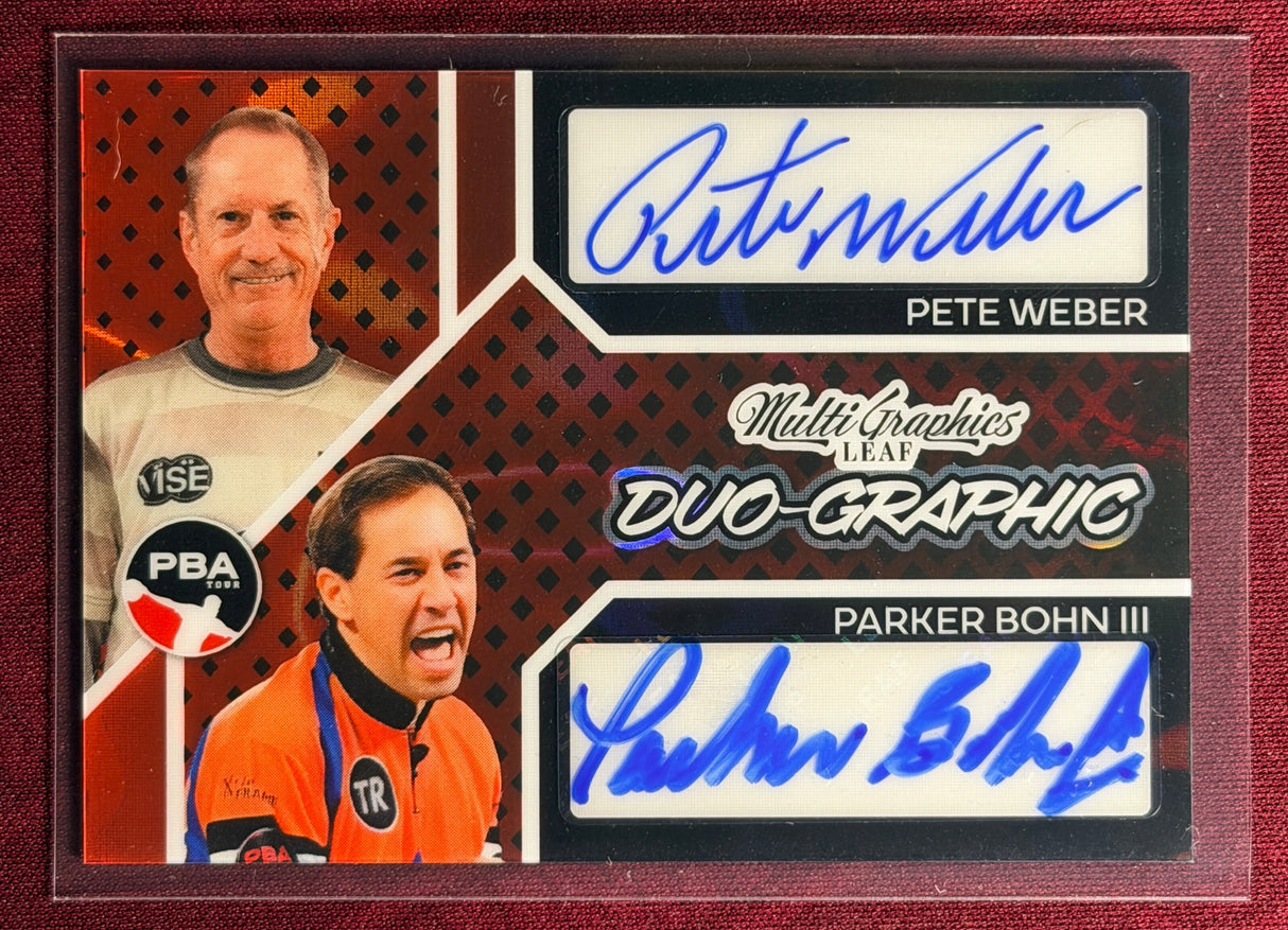 2025 Leaf Eclectic PBA Pete Weber & Parker Bohn III Duo Graphic Auto /9