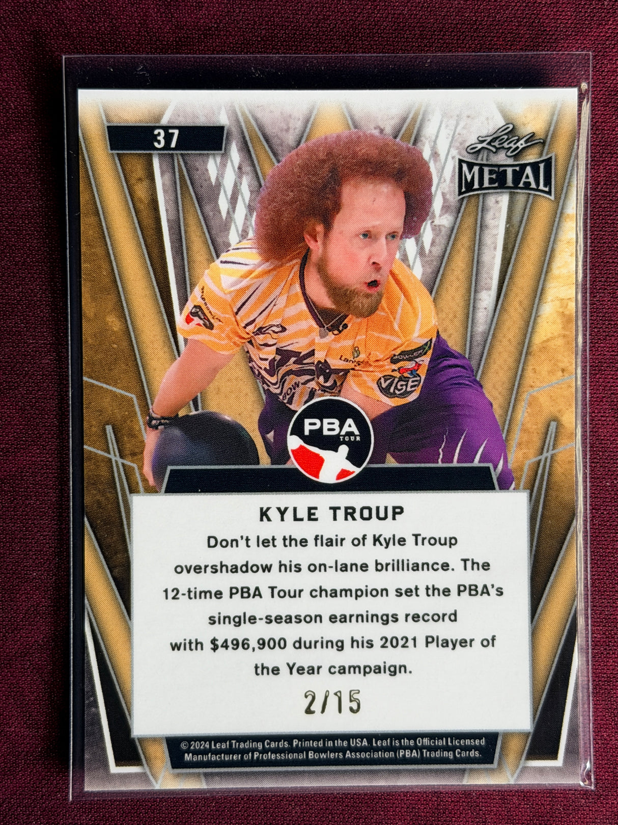 2024 Leaf Metal PBA Kyle Troup Red 2/15