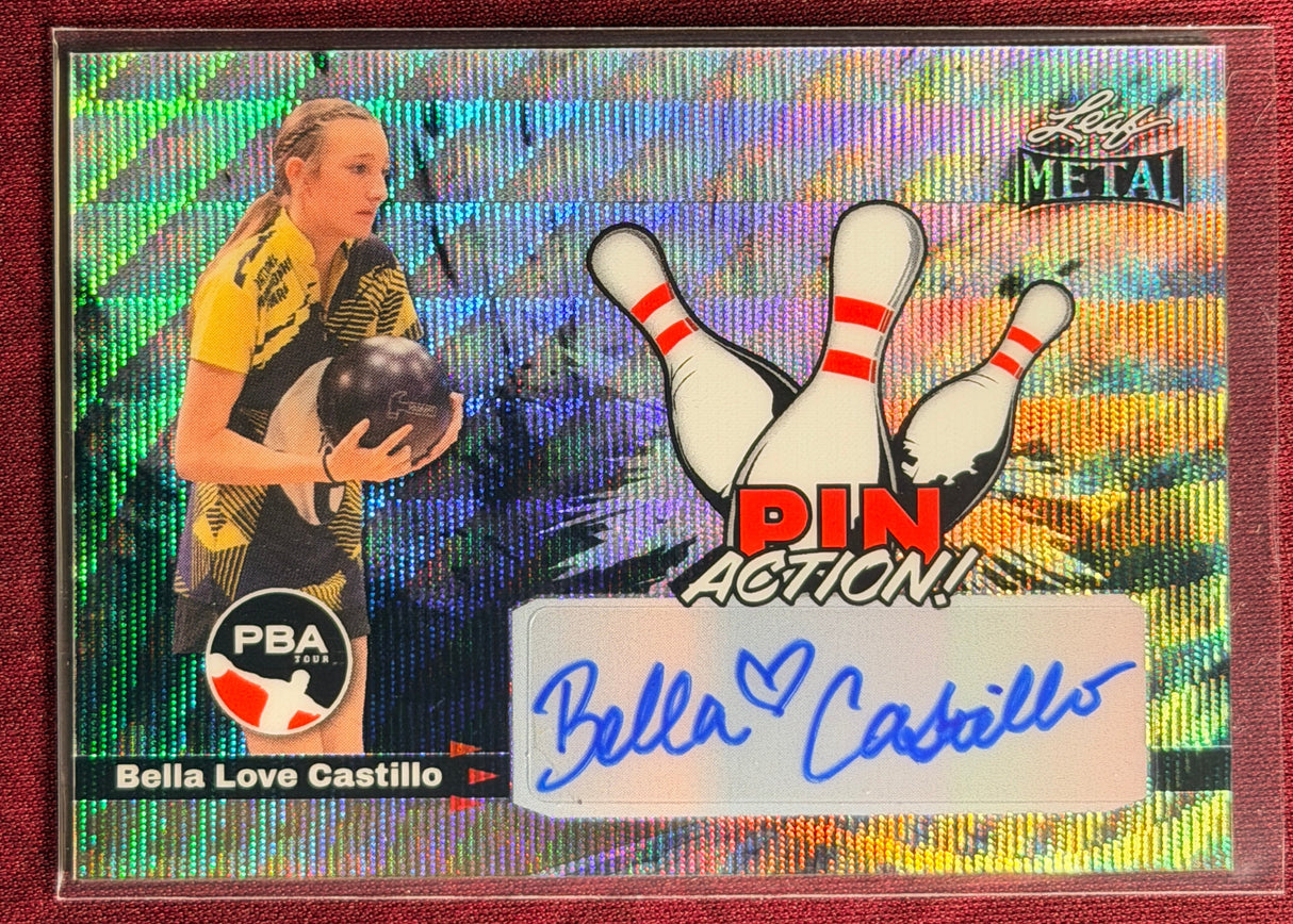 2024 Leaf Metal PBA Bella Love Castillo Pin Action Auto 43/49