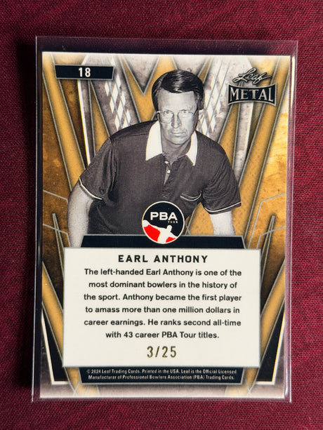 2024 Leaf Metal PBA Earl Anthony Blue 3/25