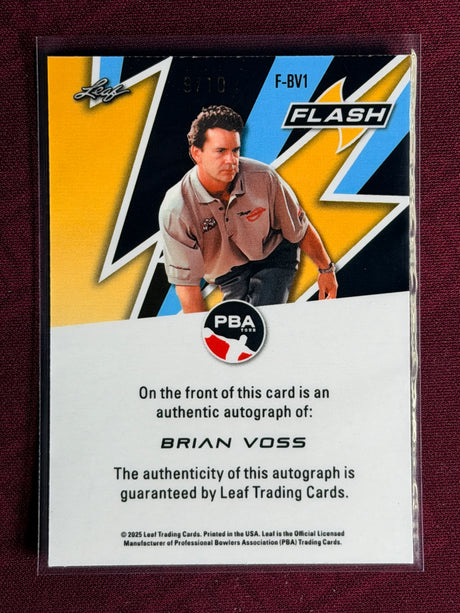 2025 Leaf Eclectic PBA Brian Voss Sparkle Auto 9/10