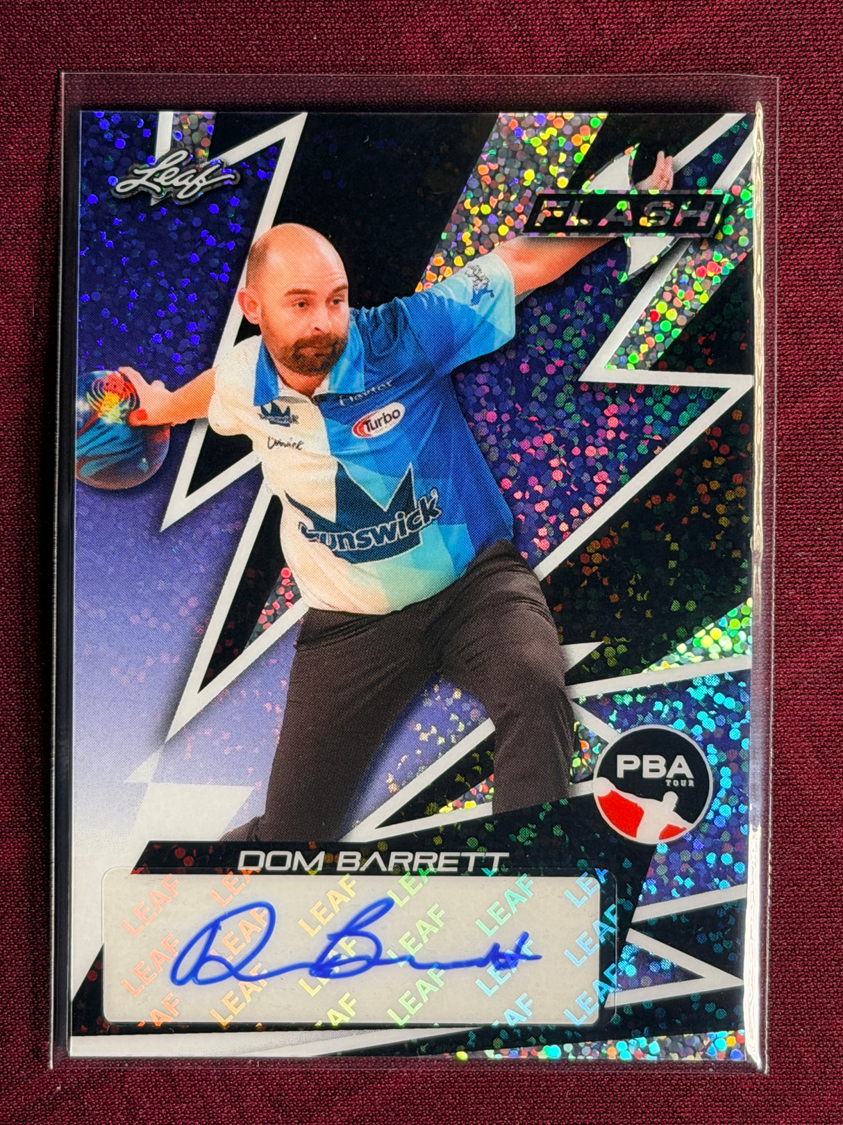 2025 Leaf Eclectic PBA Dominic Barrett Flash Blue Sparkle Auto 8/8
