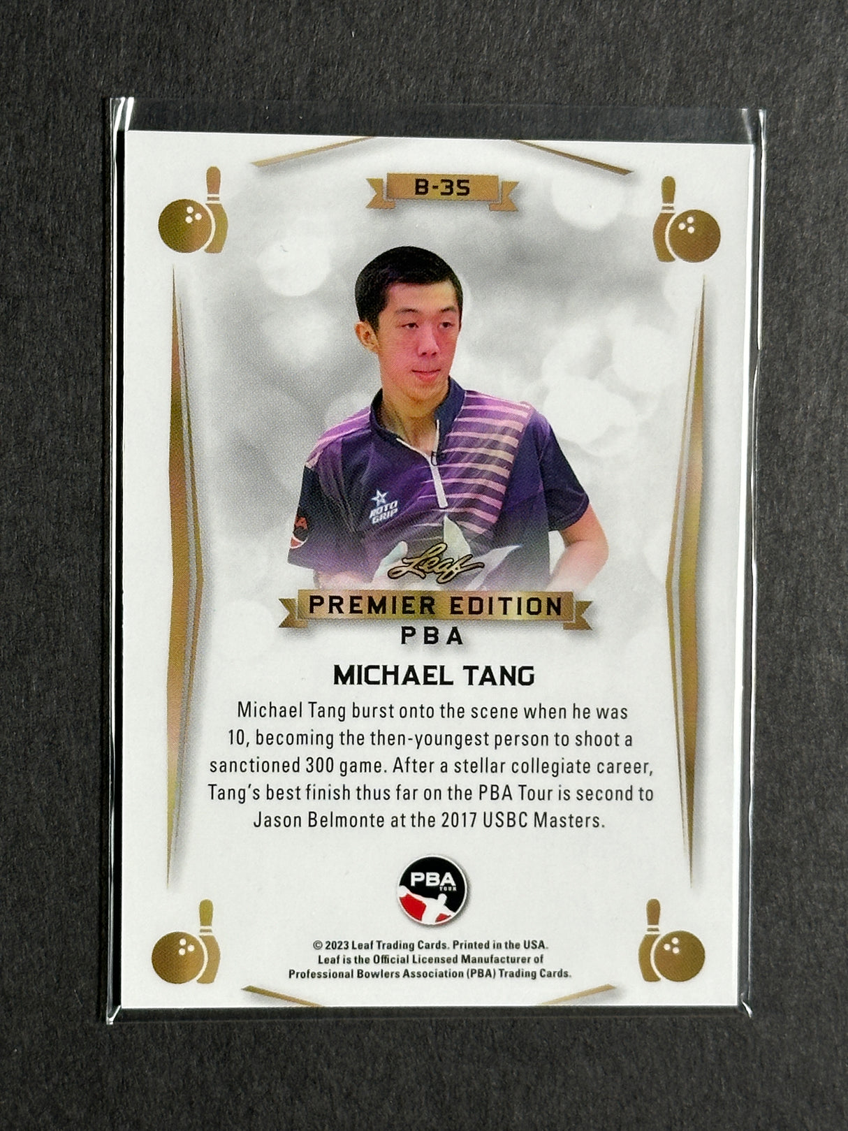 2023 Leaf PBA Premier Trading Card Michael Tang
