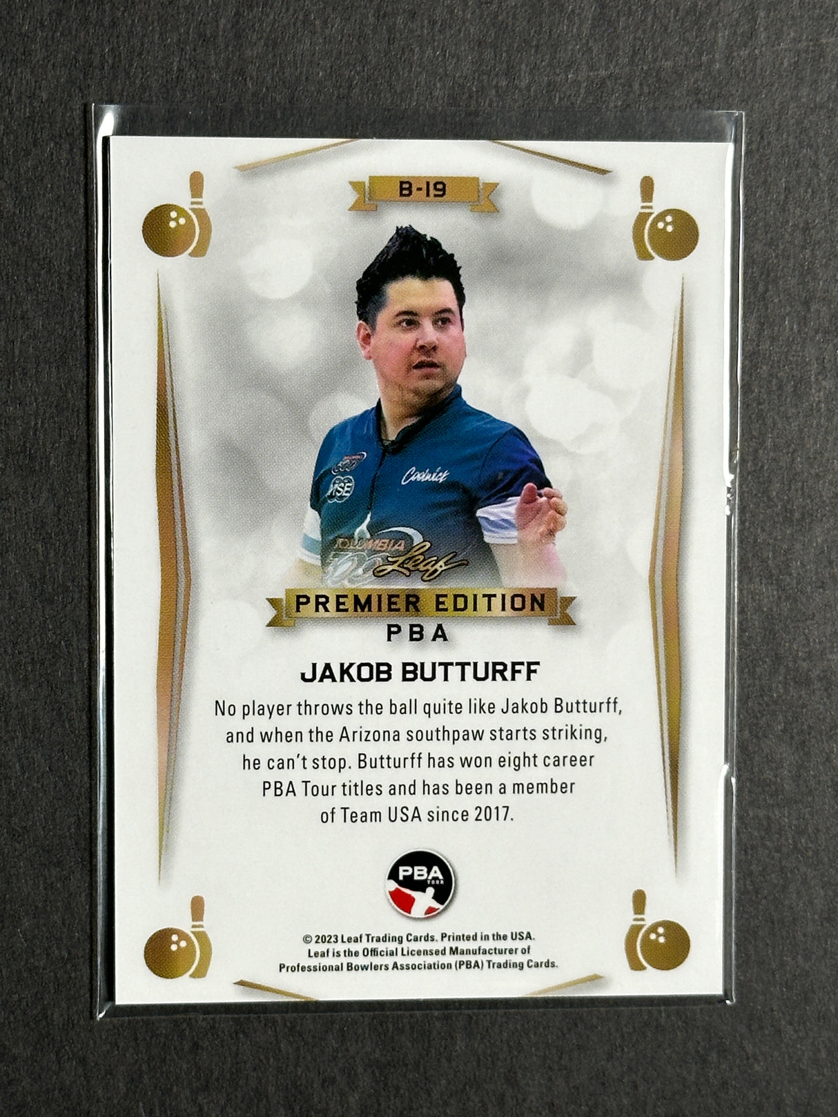 2023 Leaf PBA Premier Trading Card Jakob Butturff