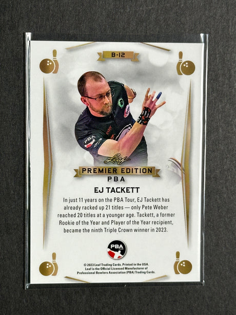 2023 Leaf PBA Trading Card EJ Tackett