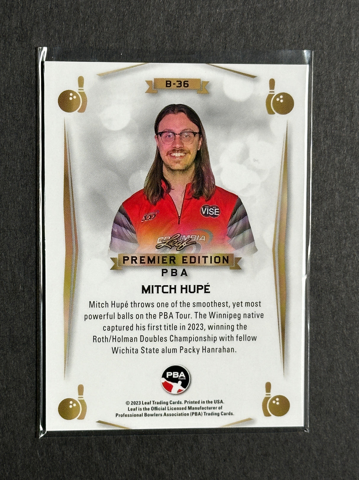 2023 Leaf PBA Premier Trading Card Mitch Hupe
