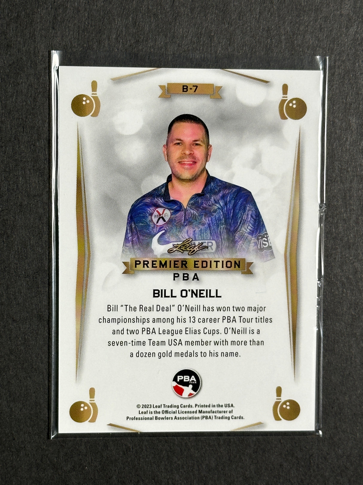 2023 Leaf PBA Premier Trading Card Bill O'Neill