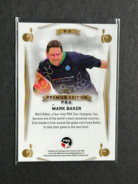 2023 Leaf PBA Trading Card Mark Baker