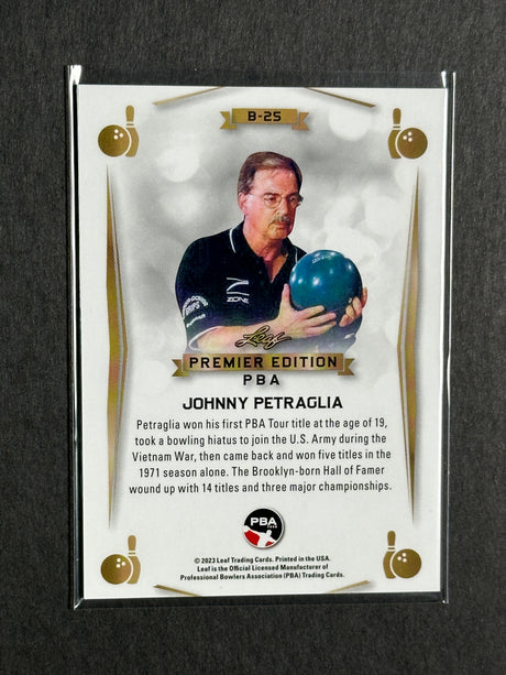 2023 Leaf PBA Premier Trading Card Johnny Petraglia