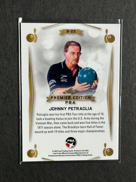 2023 Leaf PBA Trading Card Johnny Petraglia