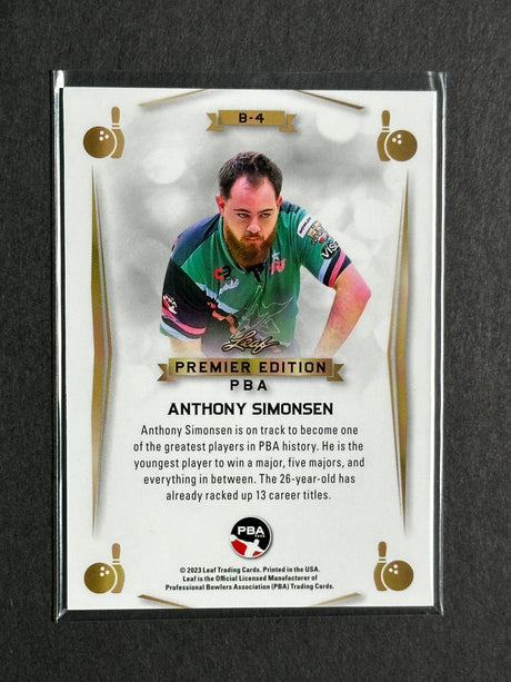 2023 Leaf PBA Trading Card Anthony Simonsen