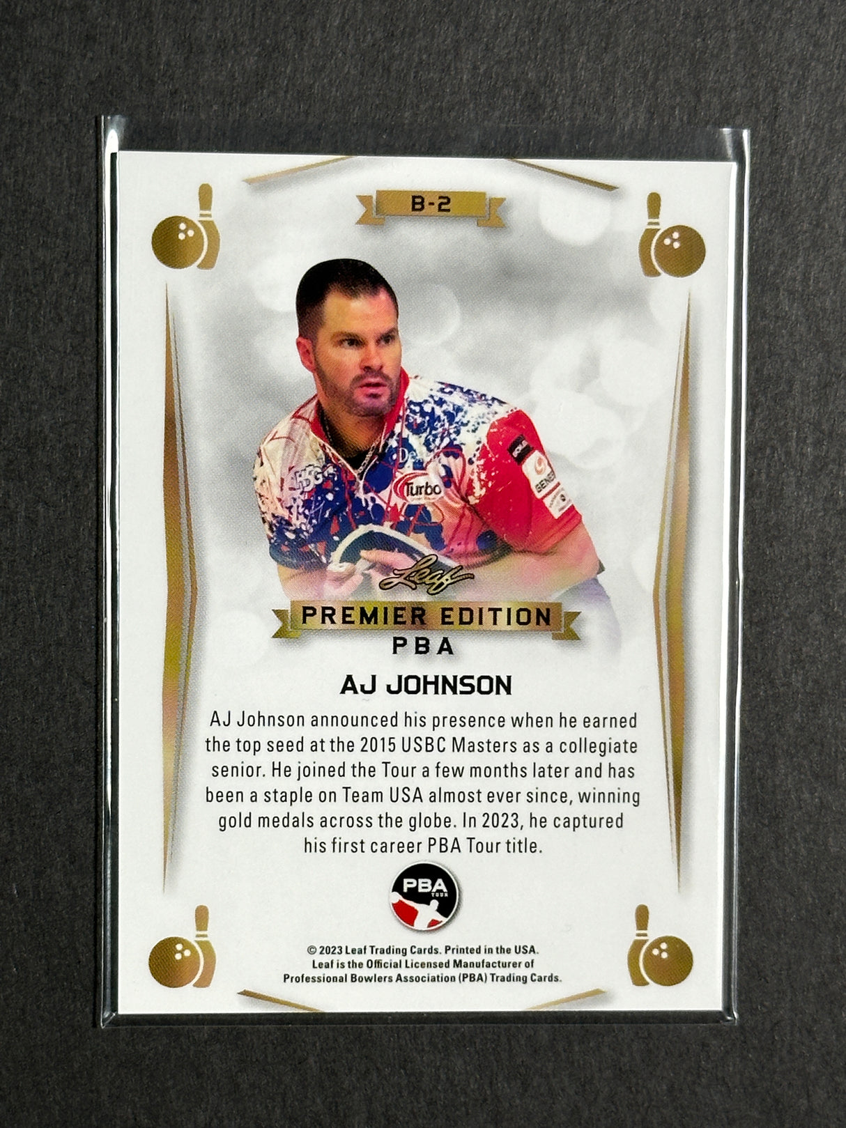 2023 Leaf PBA Premier Trading Card AJ Johnson