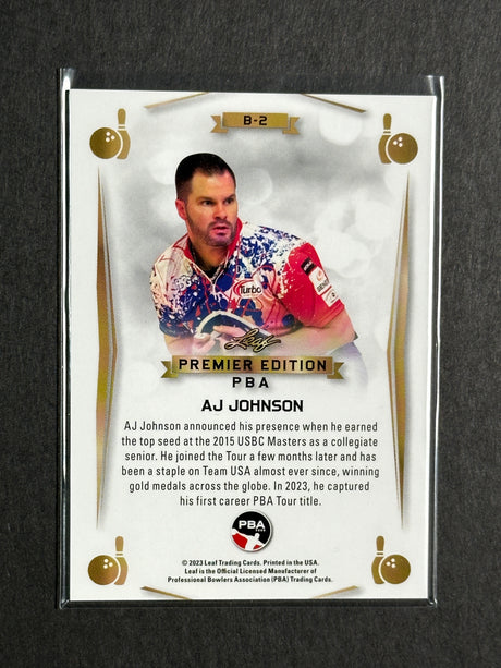 2023 Leaf PBA Premier Trading Card AJ Johnson