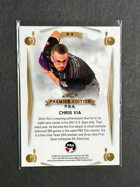 2023 Leaf PBA Trading Card Chris Via