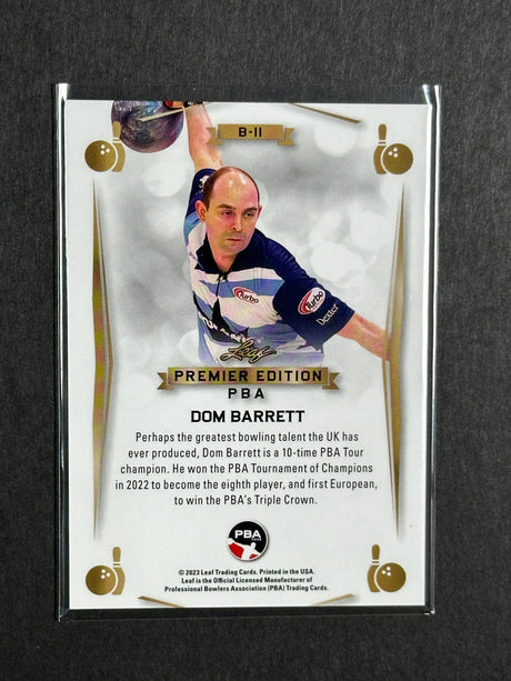2023 Leaf PBA Premier Trading Card Dom Barrett