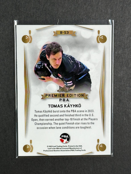 2023 Leaf PBA Trading Card Tomas Kayhko