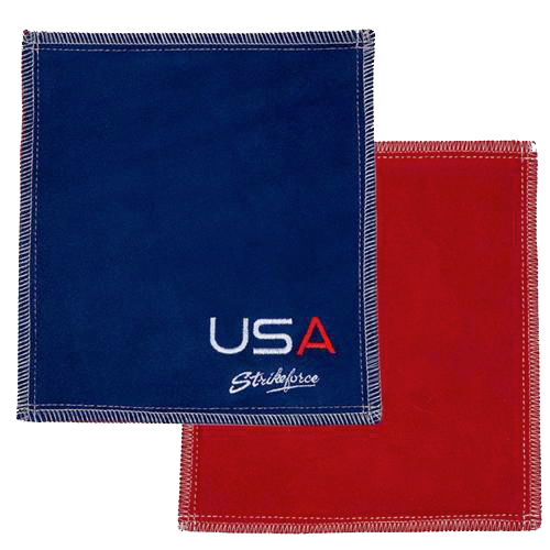 KR Strikeforce Shammy Leather Pad USA * 8" x 7.5" * Highly effective oil removing pad * High density leather on both sides * Restores tacky feel for better ball performance