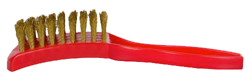 KR Strikeforce Red Shoe Brush * Compact design fits easily in bowling bag. * Rugged, stiff brass bristles are perfect for bringing the sliding sole back to proper condition to ensure a smooth slide to the foul line. * * * *